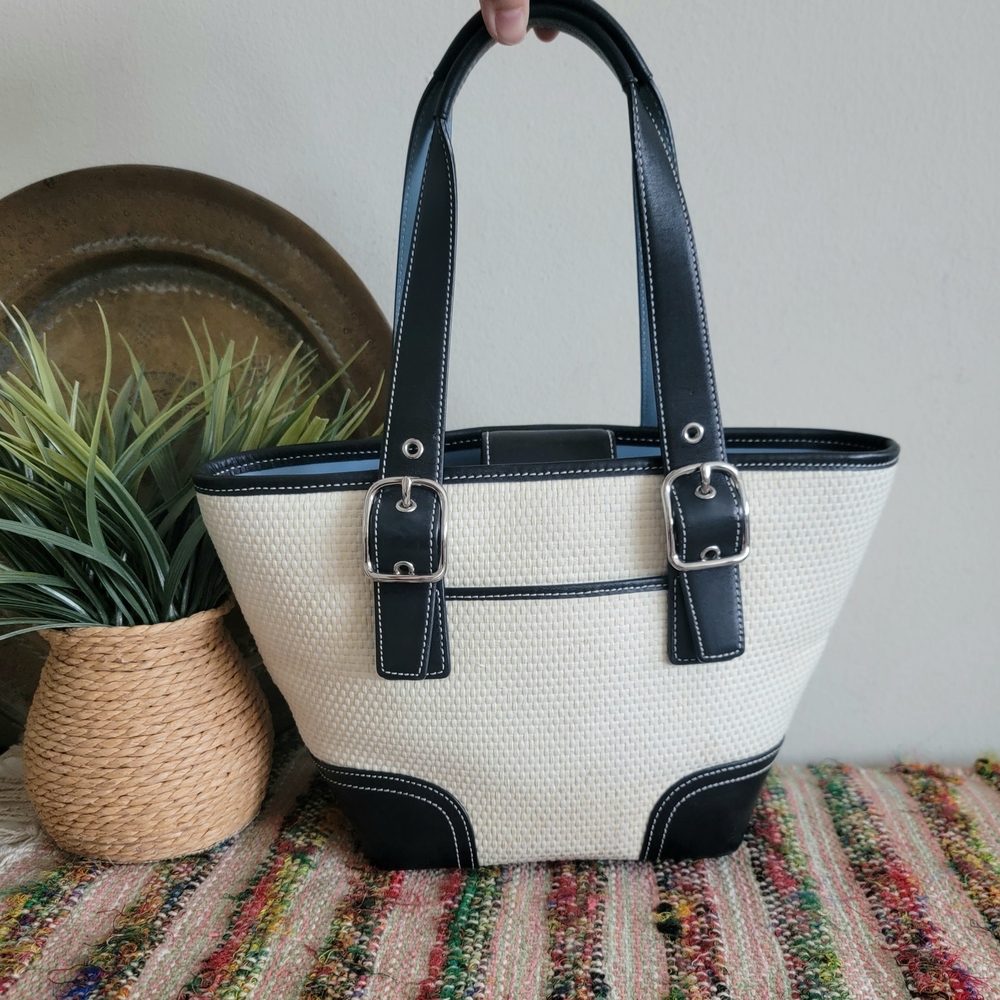 Rare Coach Raffia Handbag